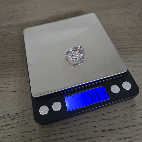 18k White Gold Pink Tourmaline Diamond Ring - Picture 16 of 16